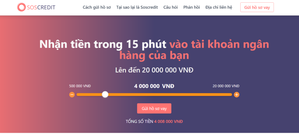 SOS Credit - Nhận tiền trong 15 phút: Review chi tiết A-Z 2 sos credit